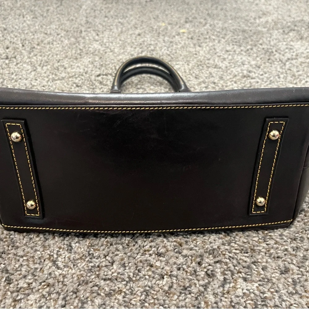 Dooney & Bourke Brown Croc-Embossed Leather Briefcase